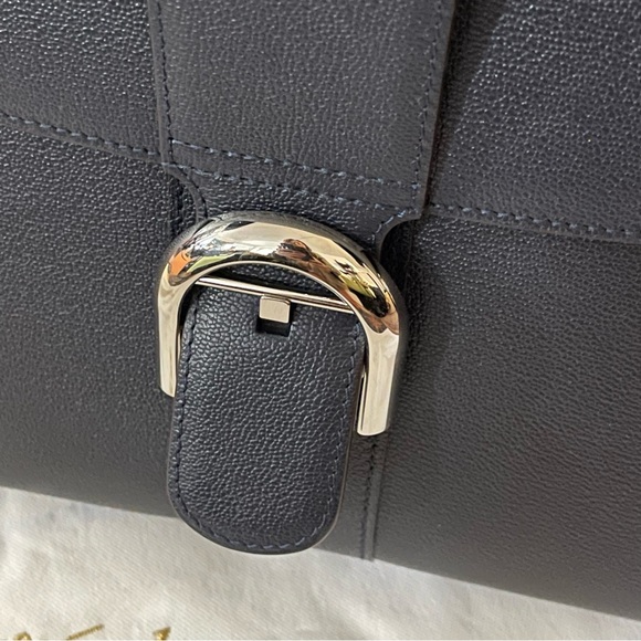 ✨Delvaux Brillant MM Midnight Blue Handbag - Picture 10 of 11